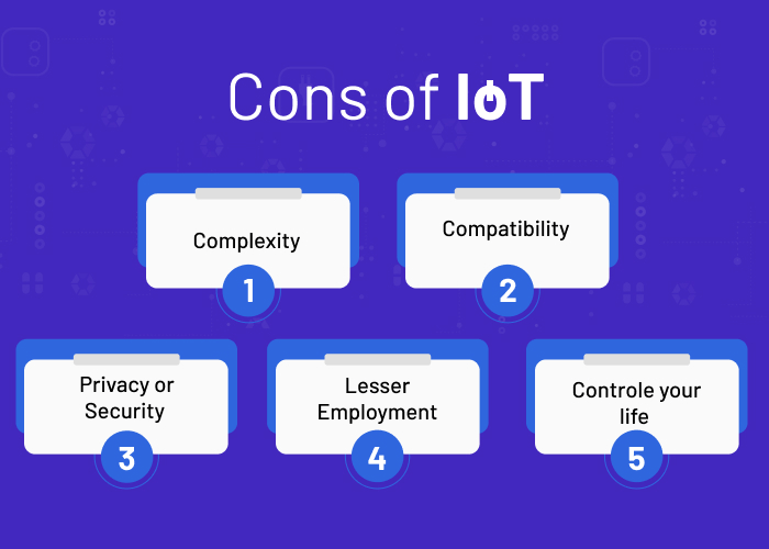 cons of iot