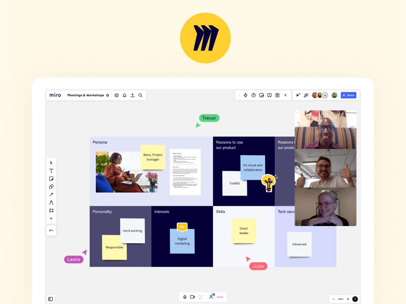 Customer journey mapping tools Miro screenshot