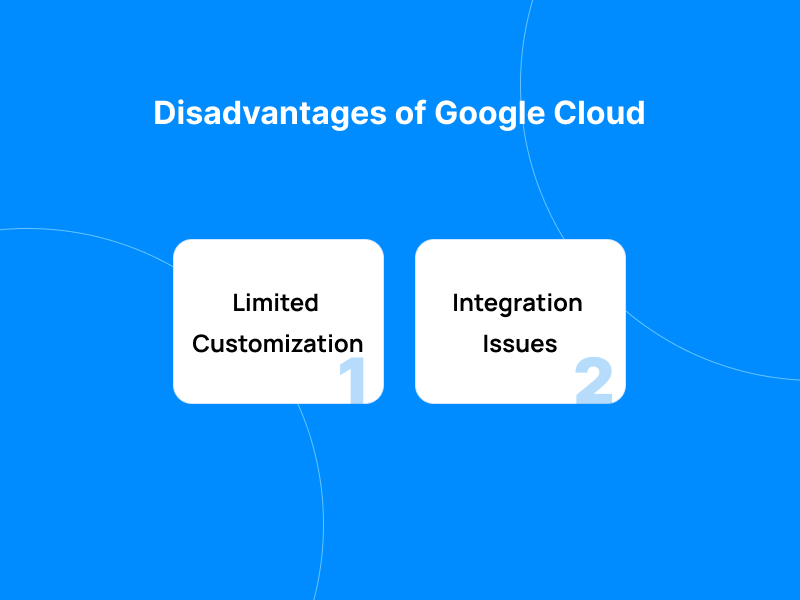 Disadvantages of Google Cloud