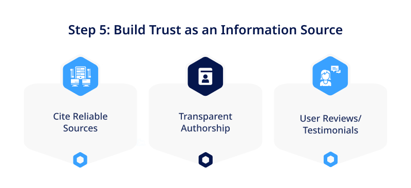 Step 5 Build Trust as an Information Source