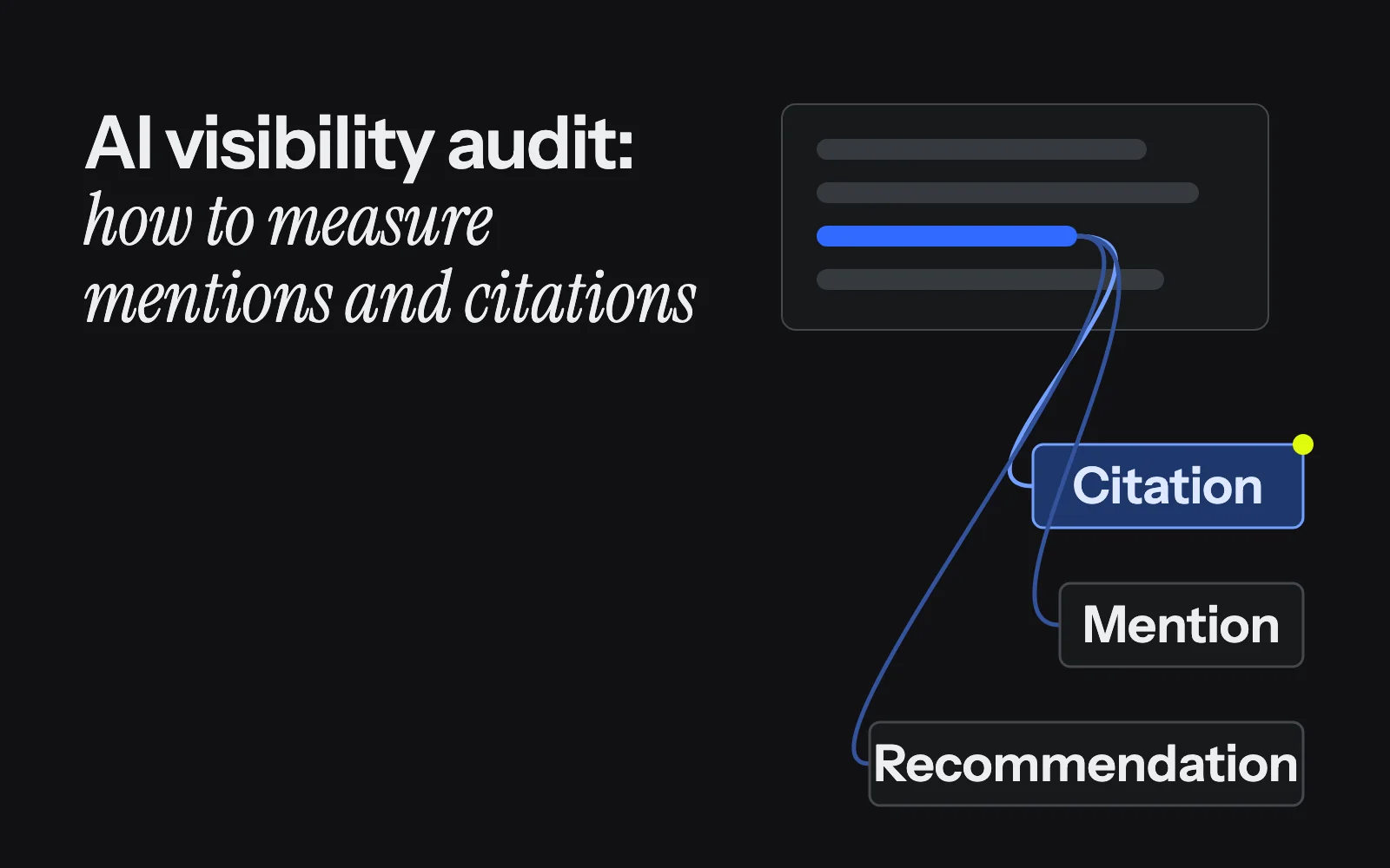 AI visibility audit: How to measure mentions and citations