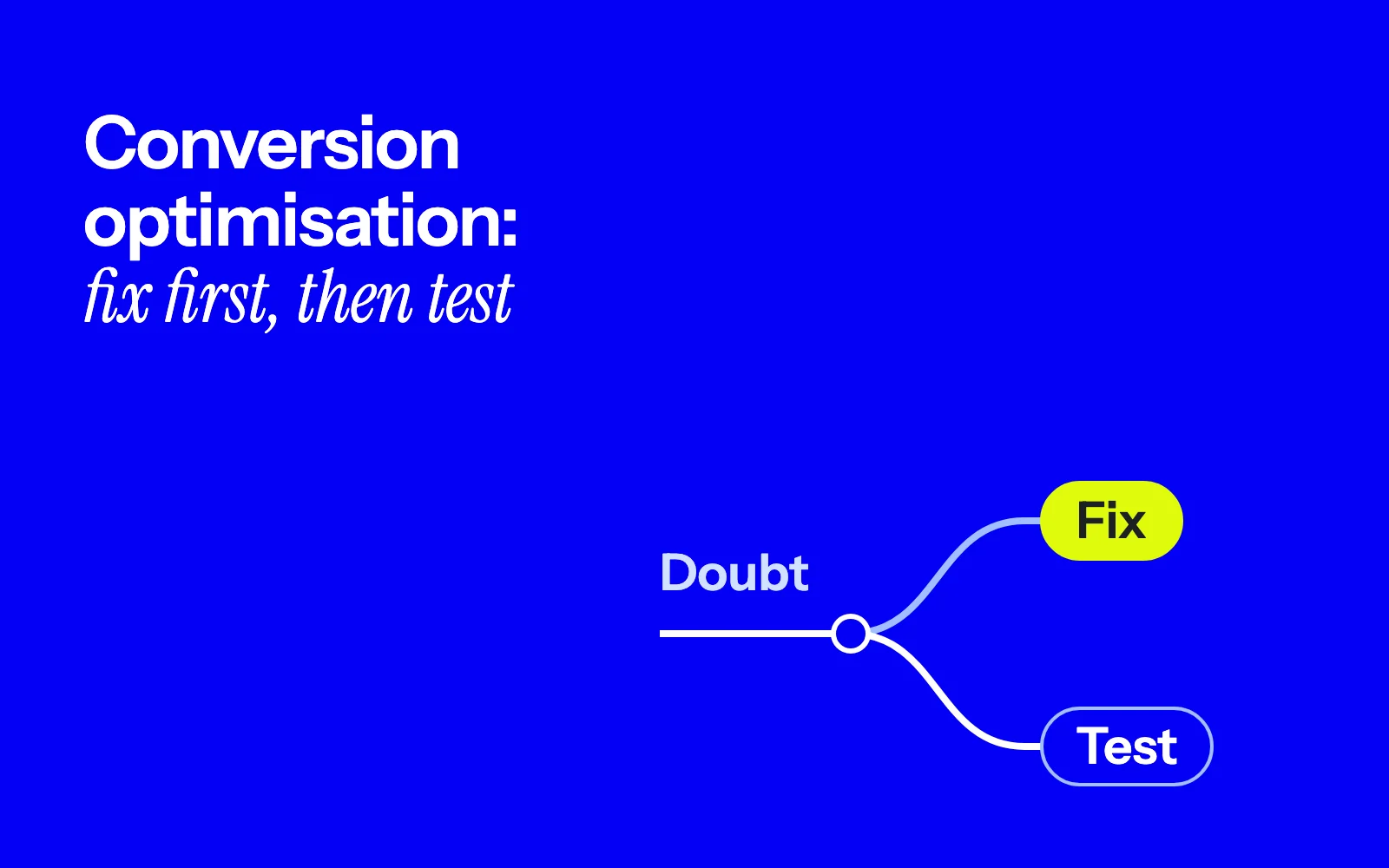 Conversion rate optimisation: what to fix first, and what is worth testing