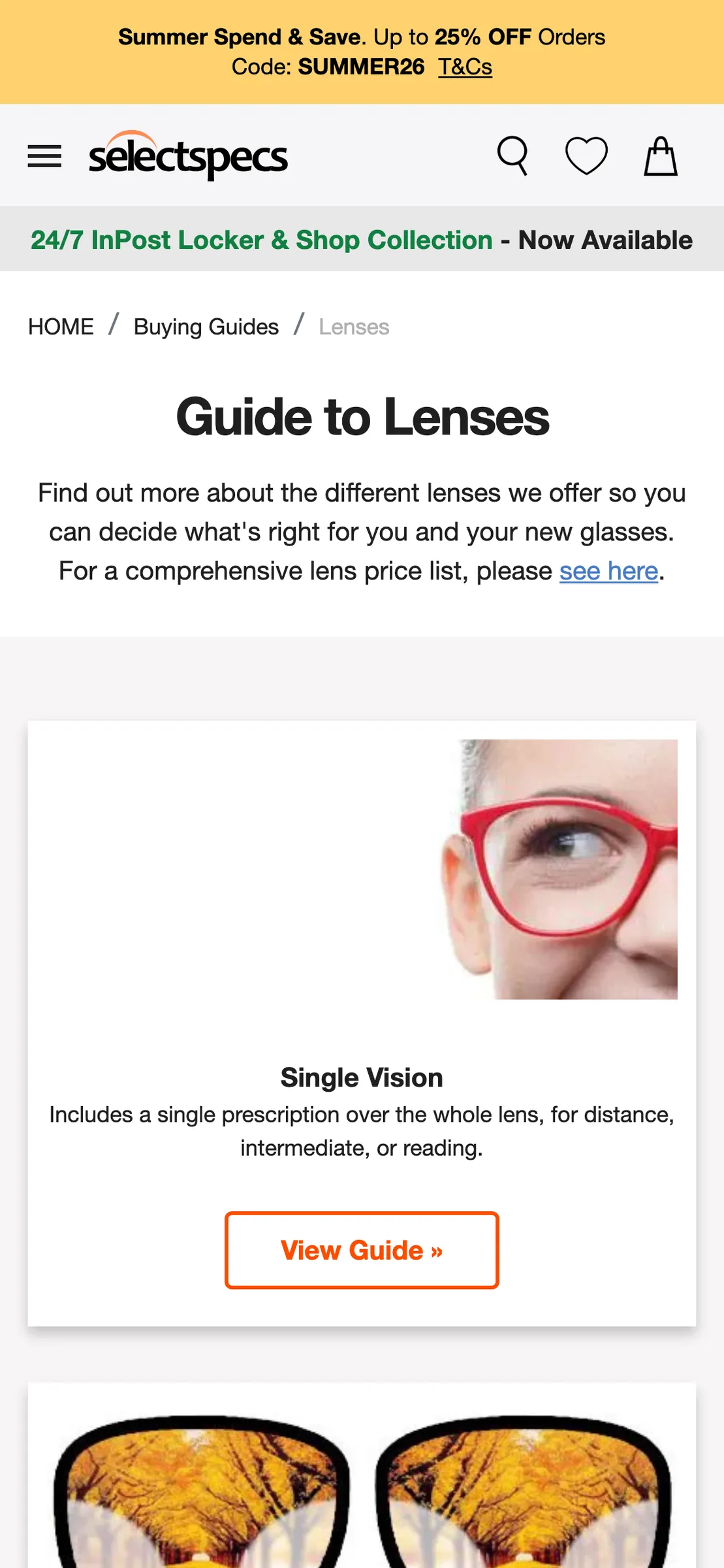 The lens guide on a phone