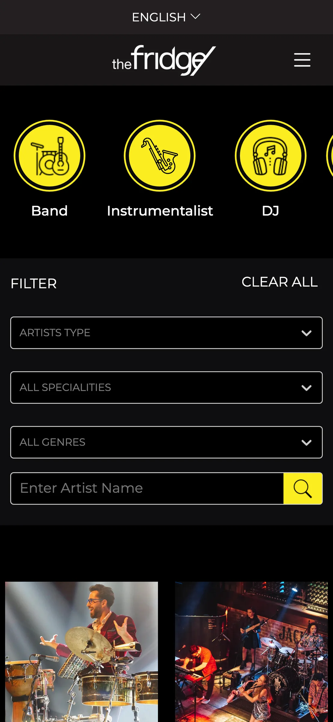 Talent search on a phone