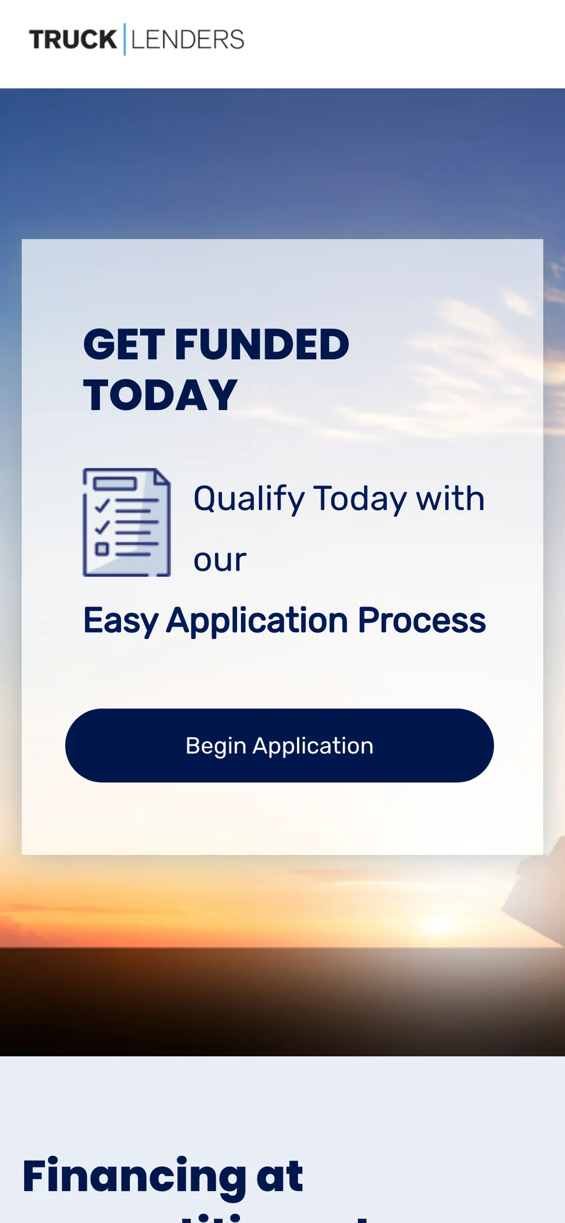 The same homepage on a phone