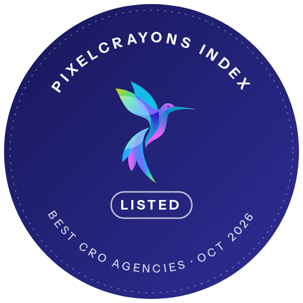 Listed in the PixelCrayons Index: Best CRO Agencies, October 2026