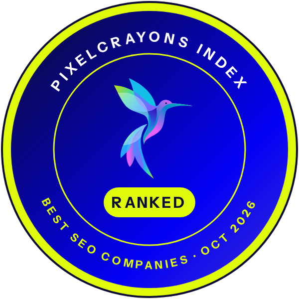 Ranked in the PixelCrayons Index: Best SEO Companies, October 2026
