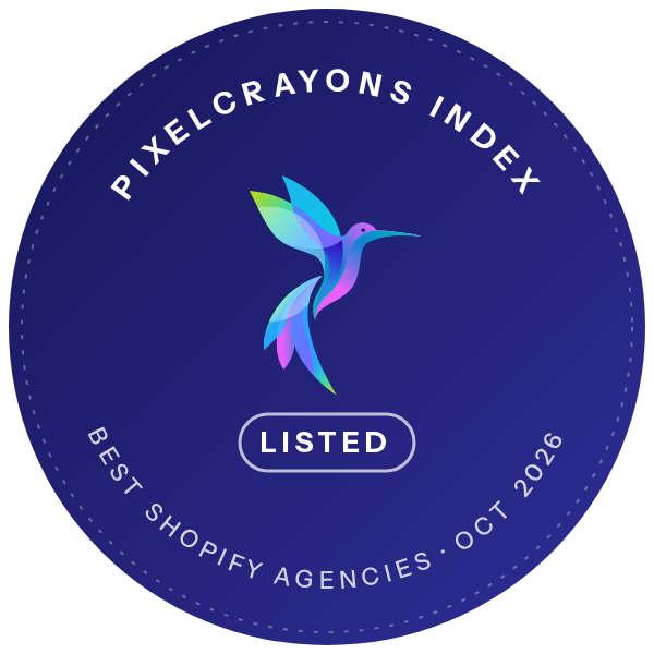 Listed in the PixelCrayons Index: Best Shopify Agencies, October 2026